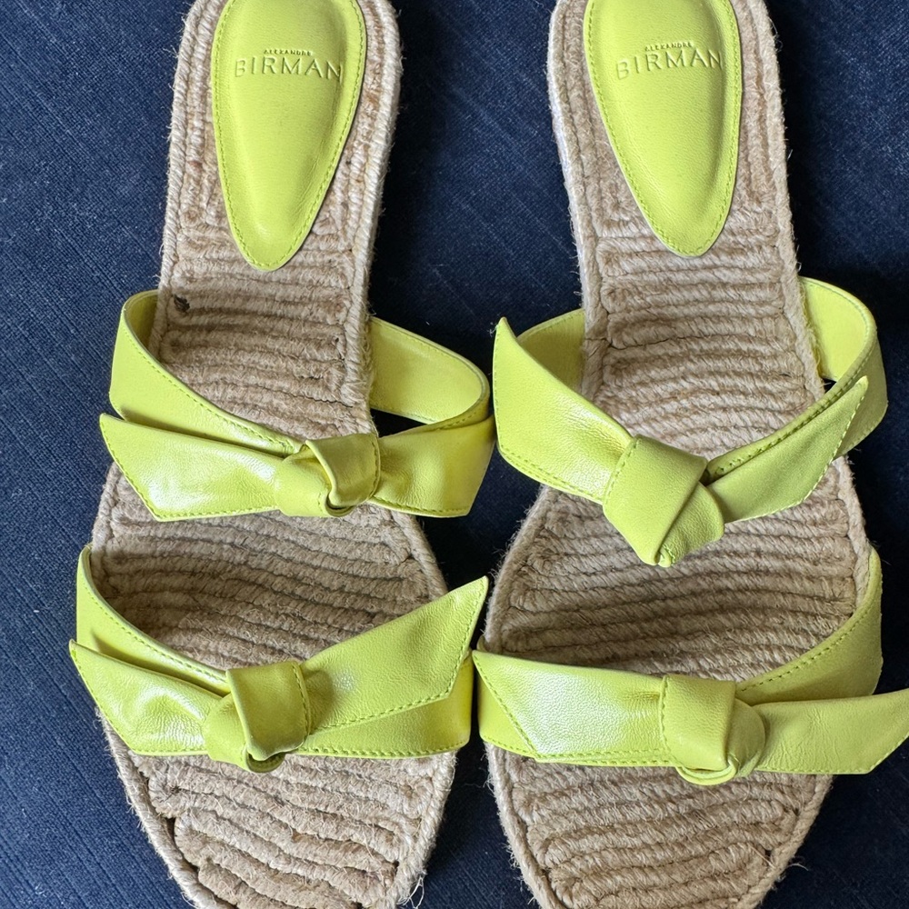 Alexandre Birman Yellow Espadrille Shoes